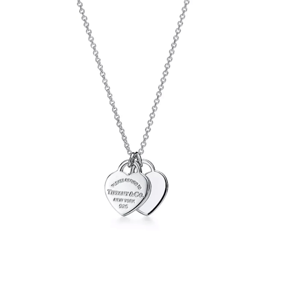 Tiffany & Co Double Heart Tag Pendant